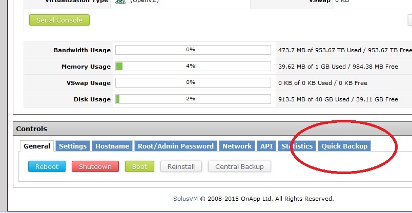 backing up a vps server