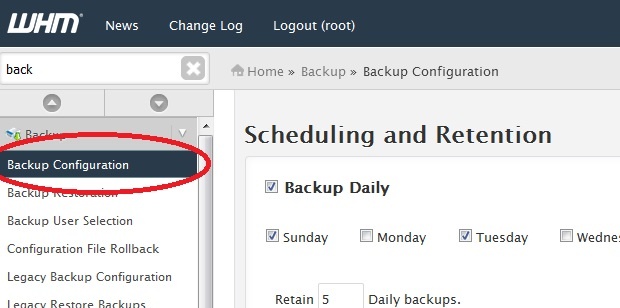 configuring cheap vps hosting backup whm