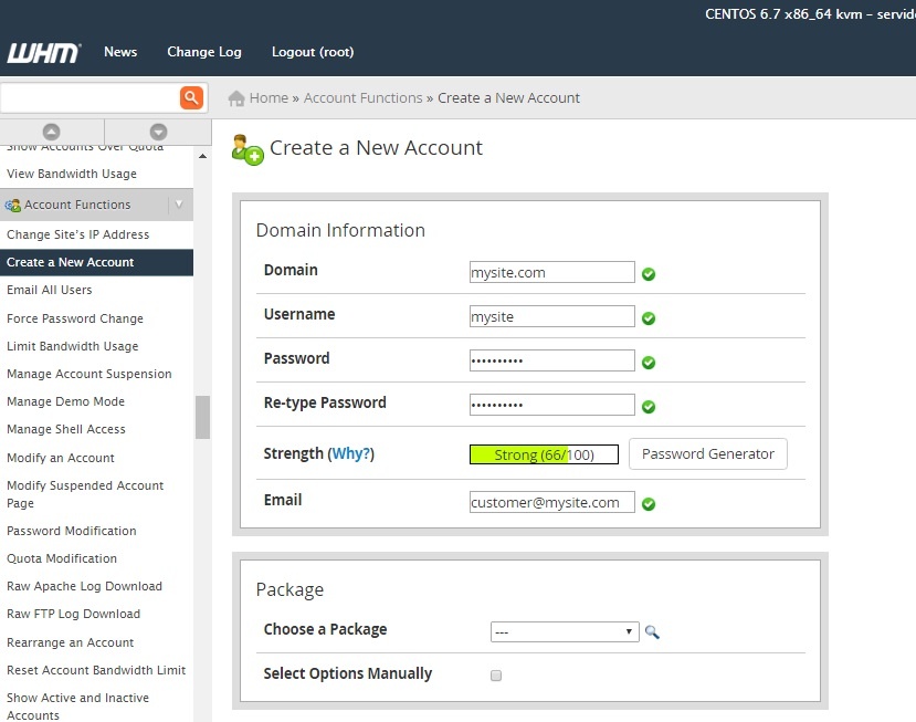 cpanel plan