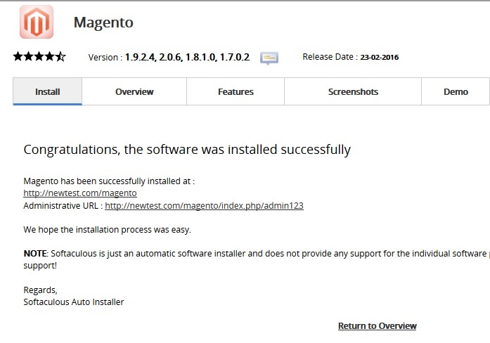 Install Magento