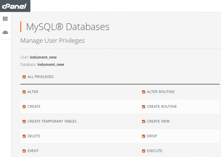 mysql create user grant all privileges to database