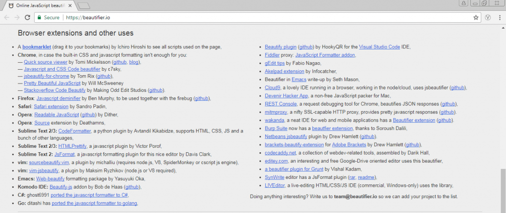 JavaScript beautifiers: The best 5 tools available - Copahost