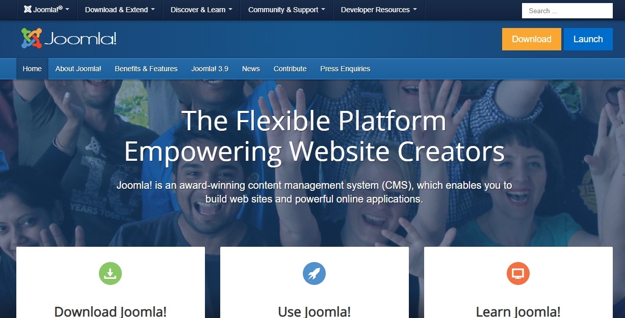 Joomla! CMS HomePage