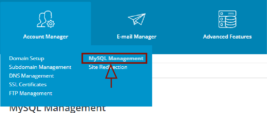 how to I host my wordpress site: Create a Database with Direct Admin MySQL Management