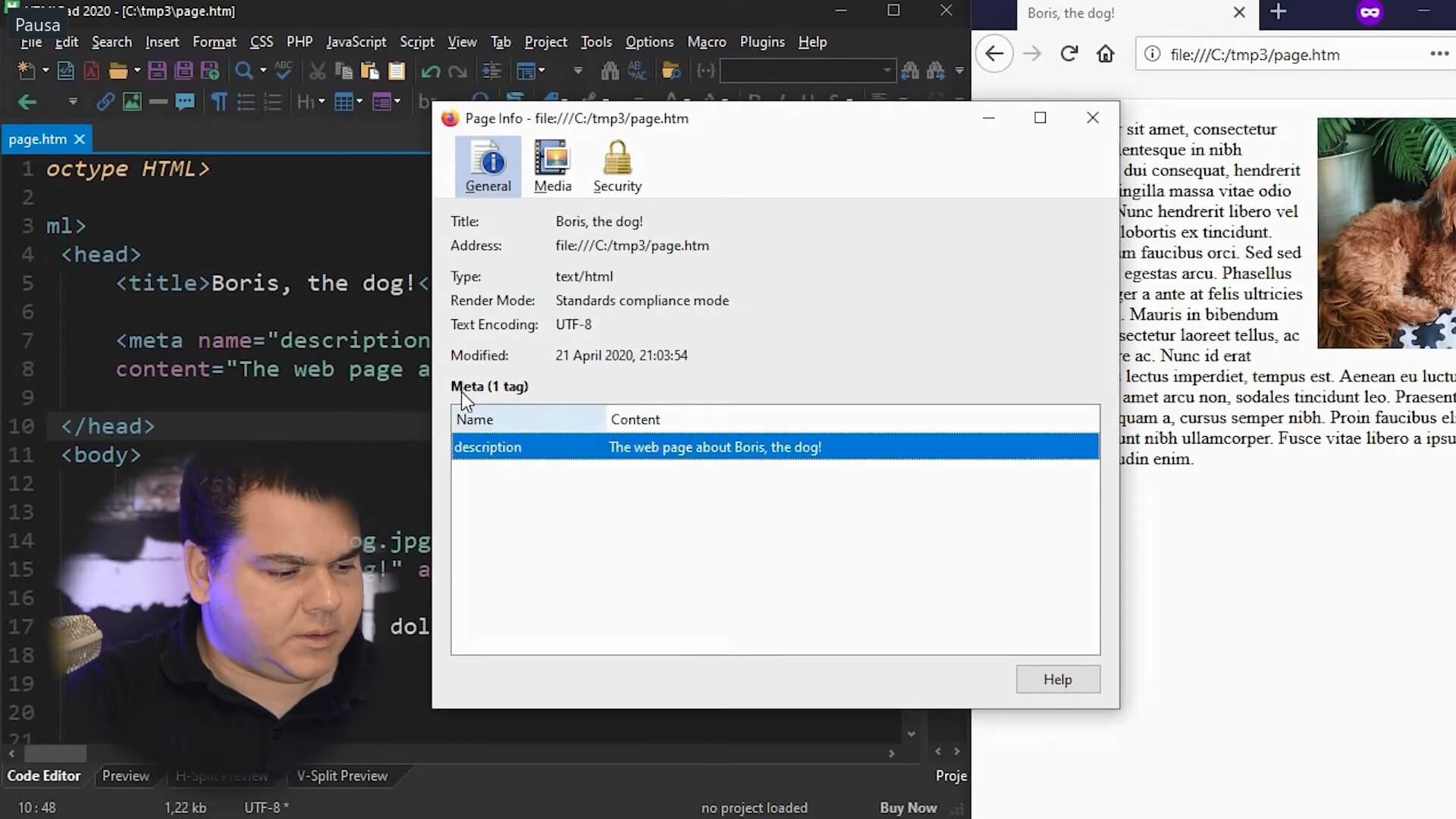 Page With Description