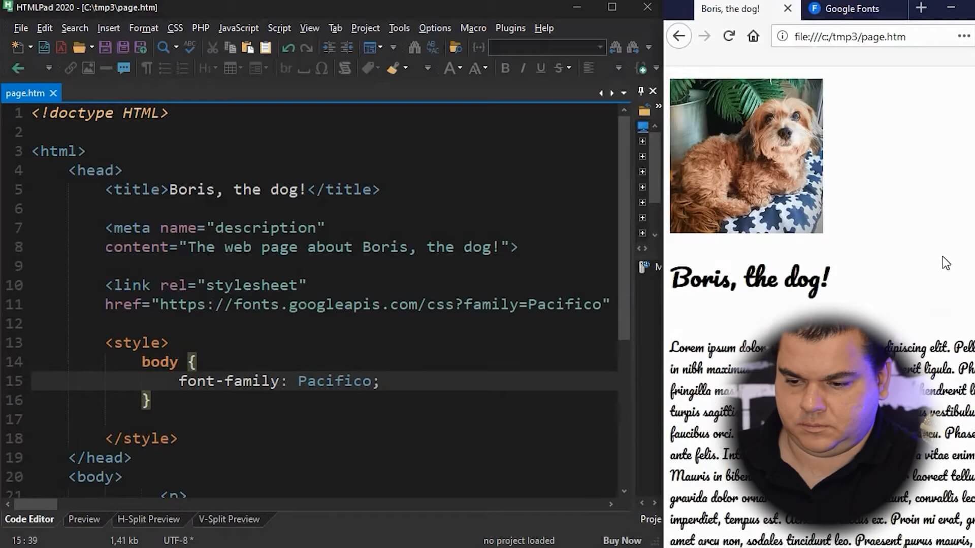 CopaHost Video - Website With Pacifico custom google font