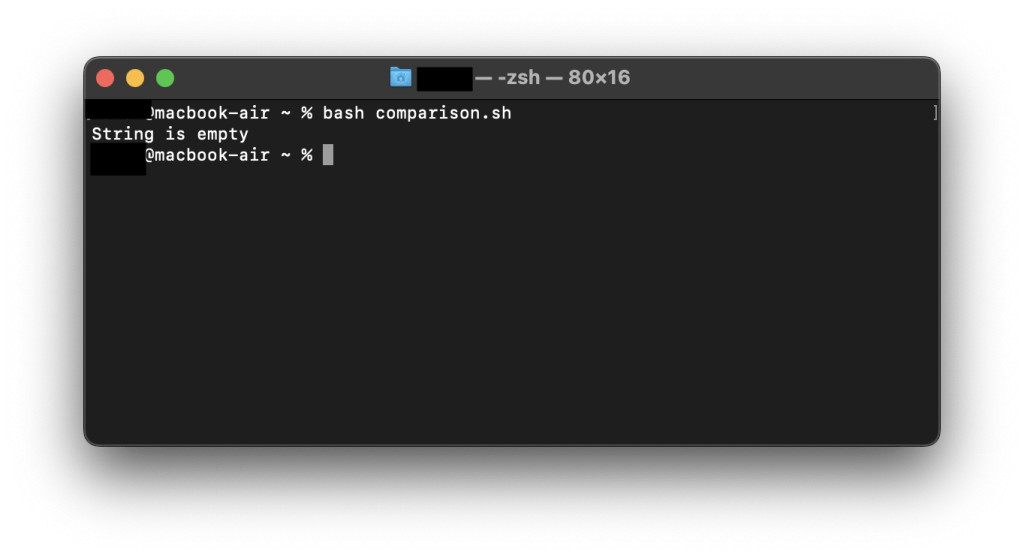 Check If A String is Empty Or Not in Bash