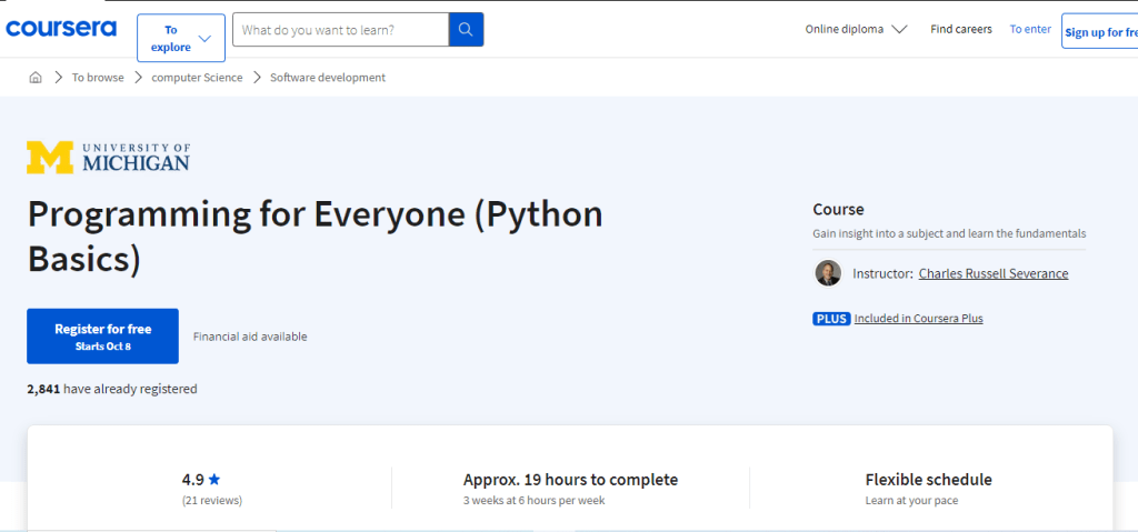 Programming for Everyone (Python Basics)
