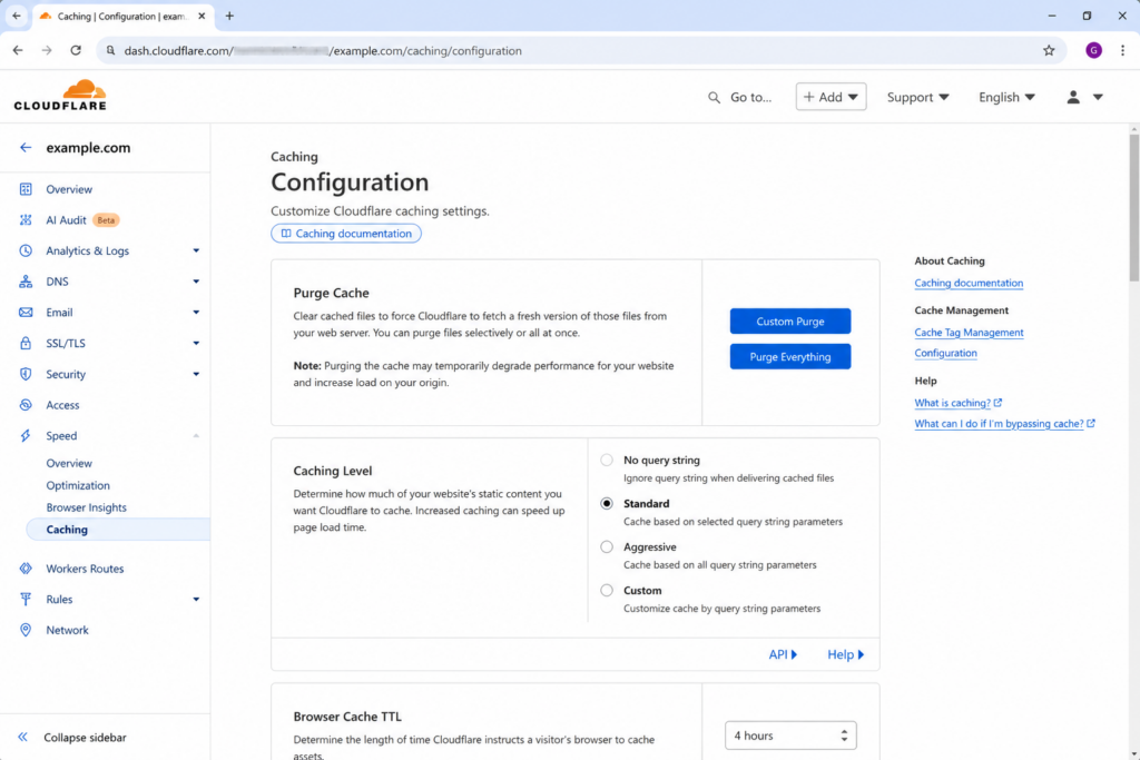 Purge cache in Cloudflare